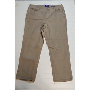 Just My Size Classic Fit Twill Pants 16WP Brownstone Tan Straight Leg Classic